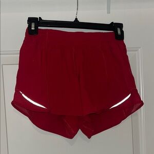 Lululemon Red Hotty Hot Shorts size 4